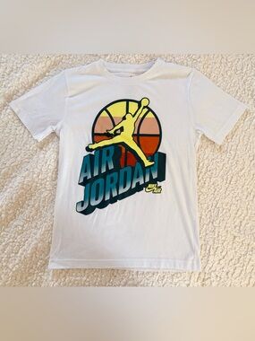 Jordan Air Jordan Graphic Basketball T-Shirt Youth Large White